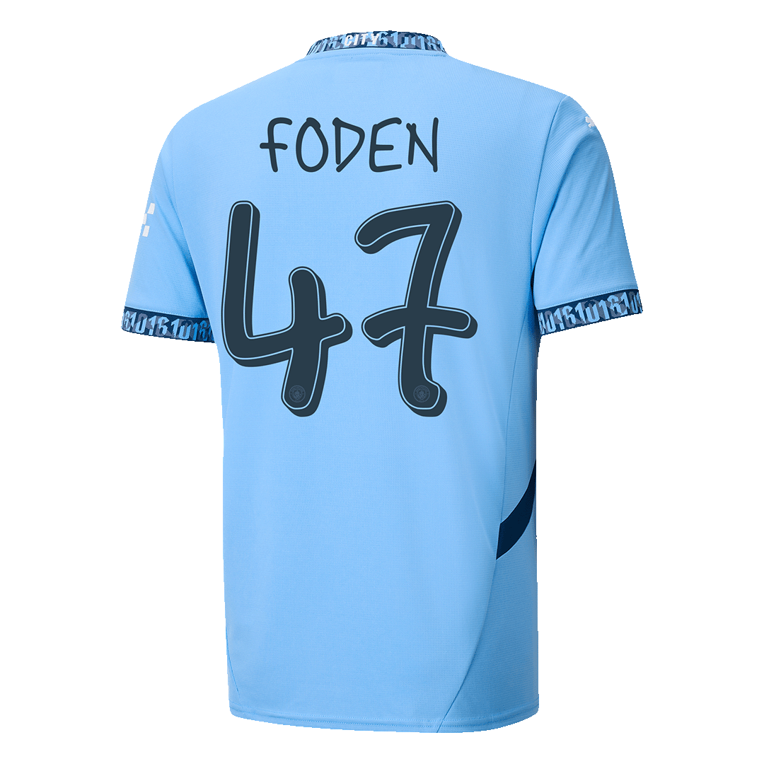 FODEN #47 Manchester City Soccer Jersey Home Custom Shirt-UCL - Image 3