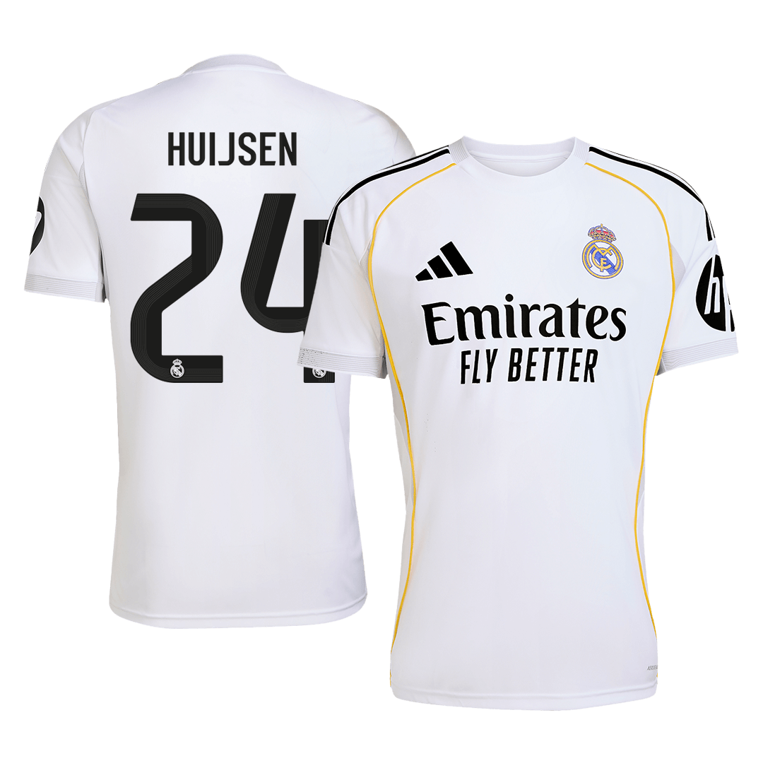 HUIJSEN #24 Real Madrid Soccer Jersey Home Custom Shirt 2025/26