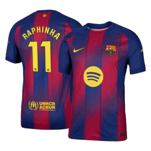 Barcelona RAPHINHA #11 Home Custom Player Version Soccer Jersey 2025/26