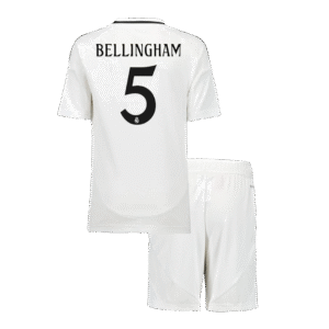Kids Real Madrid BELLINGHAM #5 Custom Home Soccer Kits
