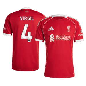 Liverpool VIRGIL #4 Soccer Jersey Home 2025/26 Custom Shirt