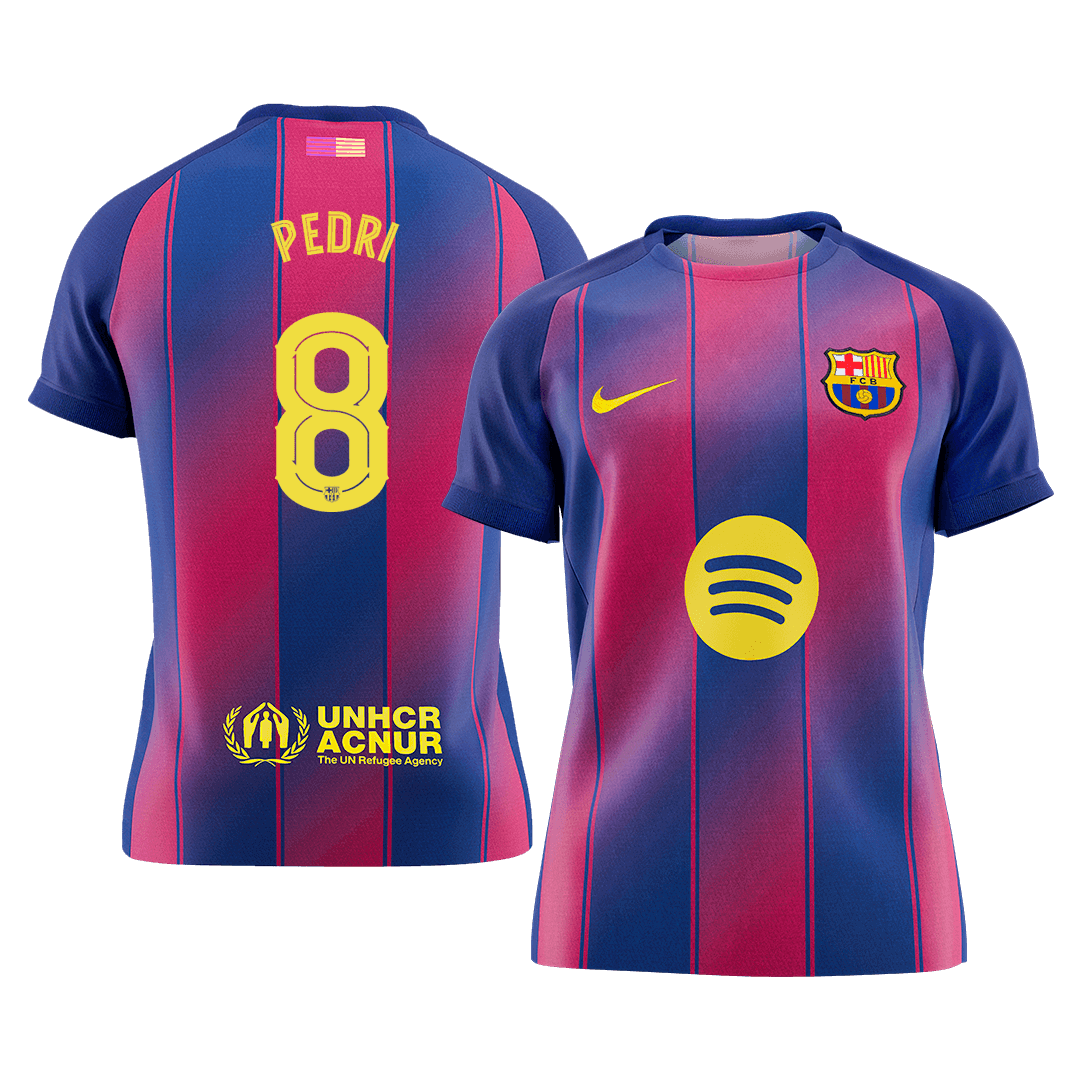 PEDRI #8 Barcelona Soccer Jersey Home Custom Shirt 2025/26 - UCL