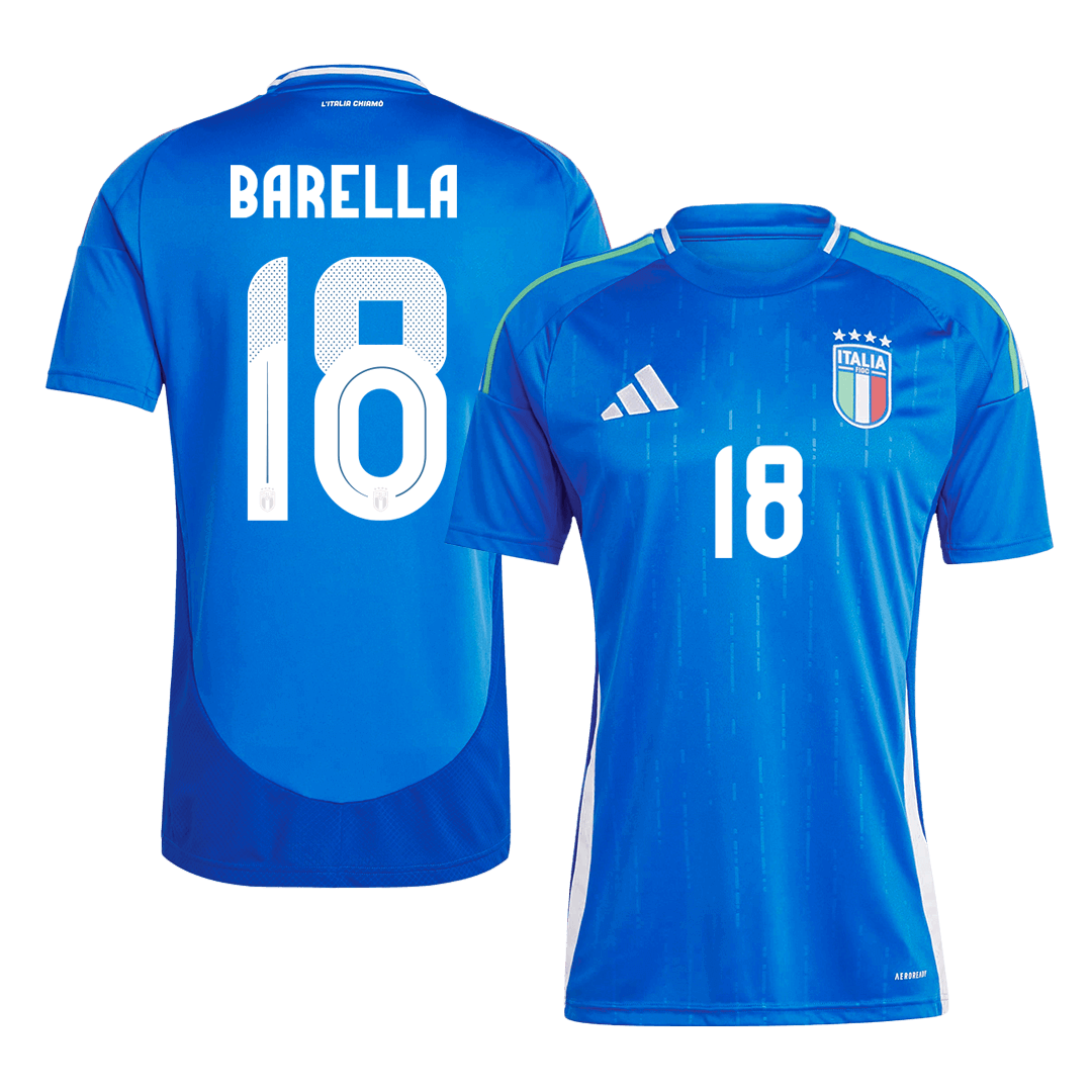 BARELLA #18 Italy Soccer Jersey Home Custom Shirt