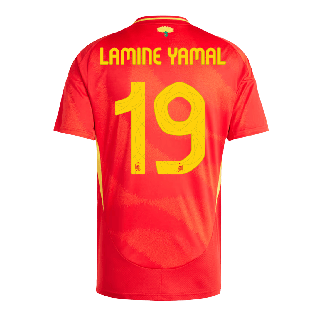 Spain Jersey Custom LAMINE YAMAL #19 Soccer Jersey Home - Image 3