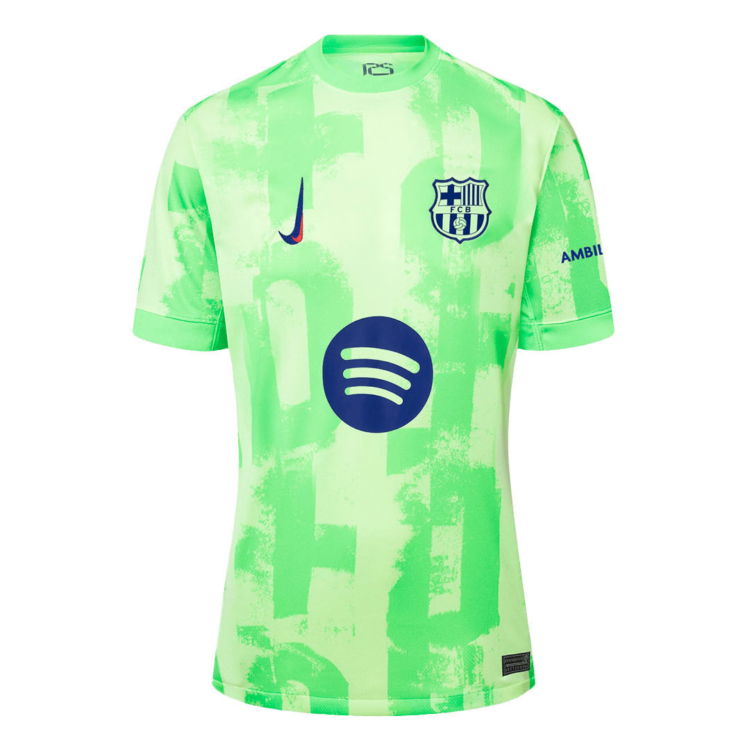 Barcelona Third Away Soccer Jersey - Spotify Logo Without Text