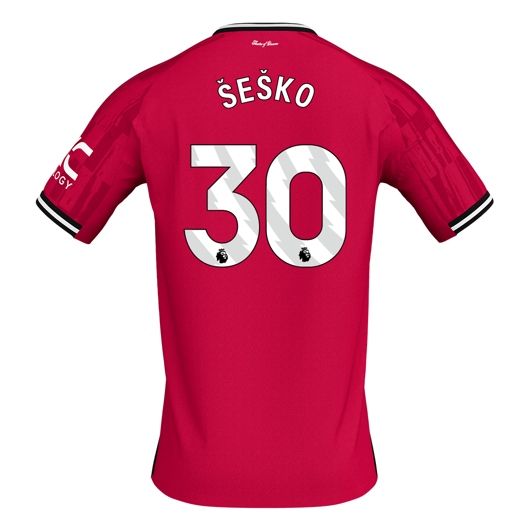 Manchester United Jersey Custom ŠEŠKO #30 Soccer Jersey Home 2025/26 - Image 2