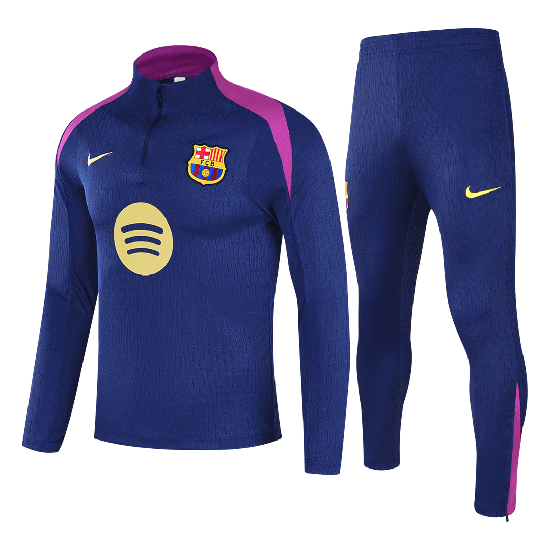 Kids Barcelona 1/4 Zipper Sweatshirt Soccer Training Kit 2025/26