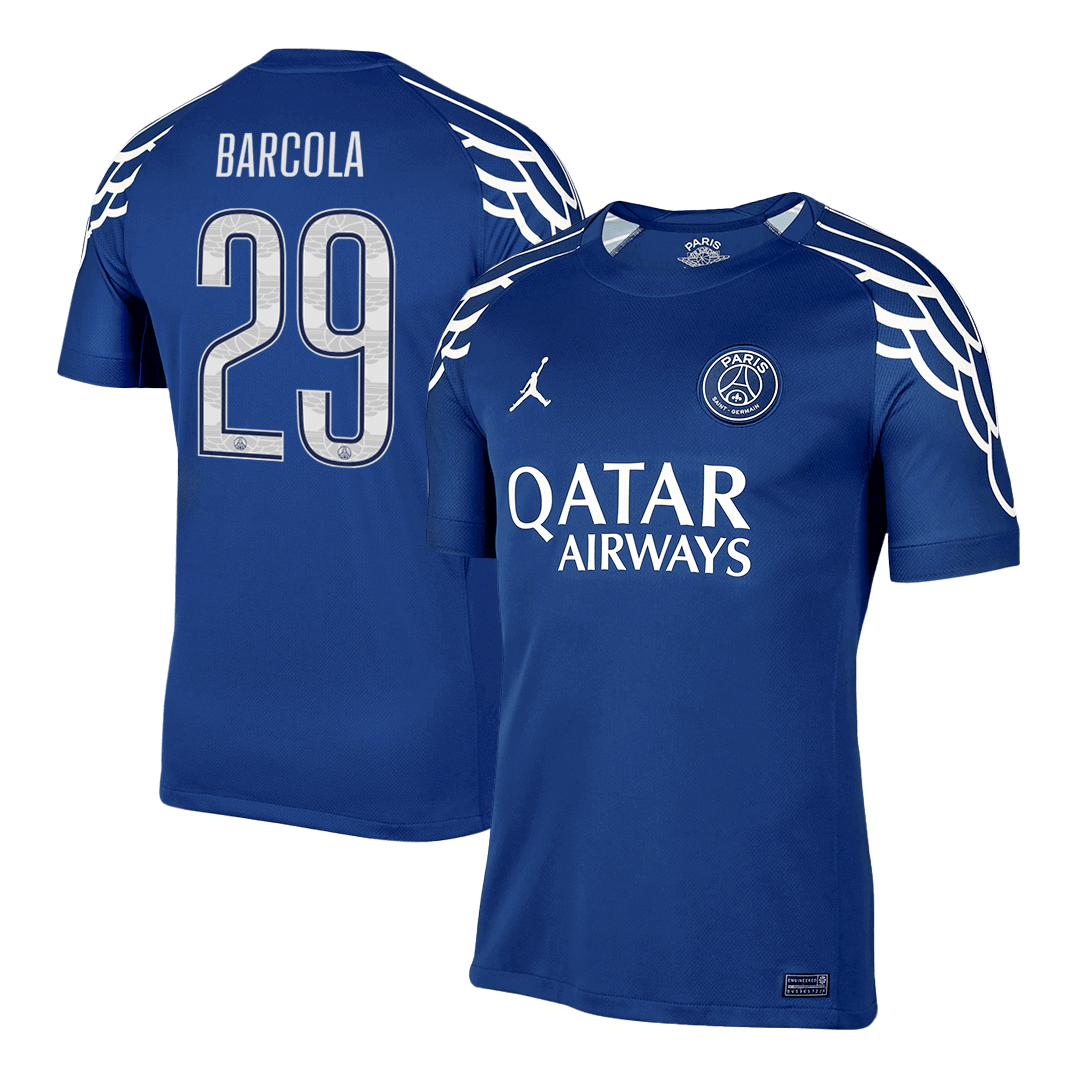 PSG BARCOLA #29 Soccer Jersey Fourth Away Custom Shirt - UCL