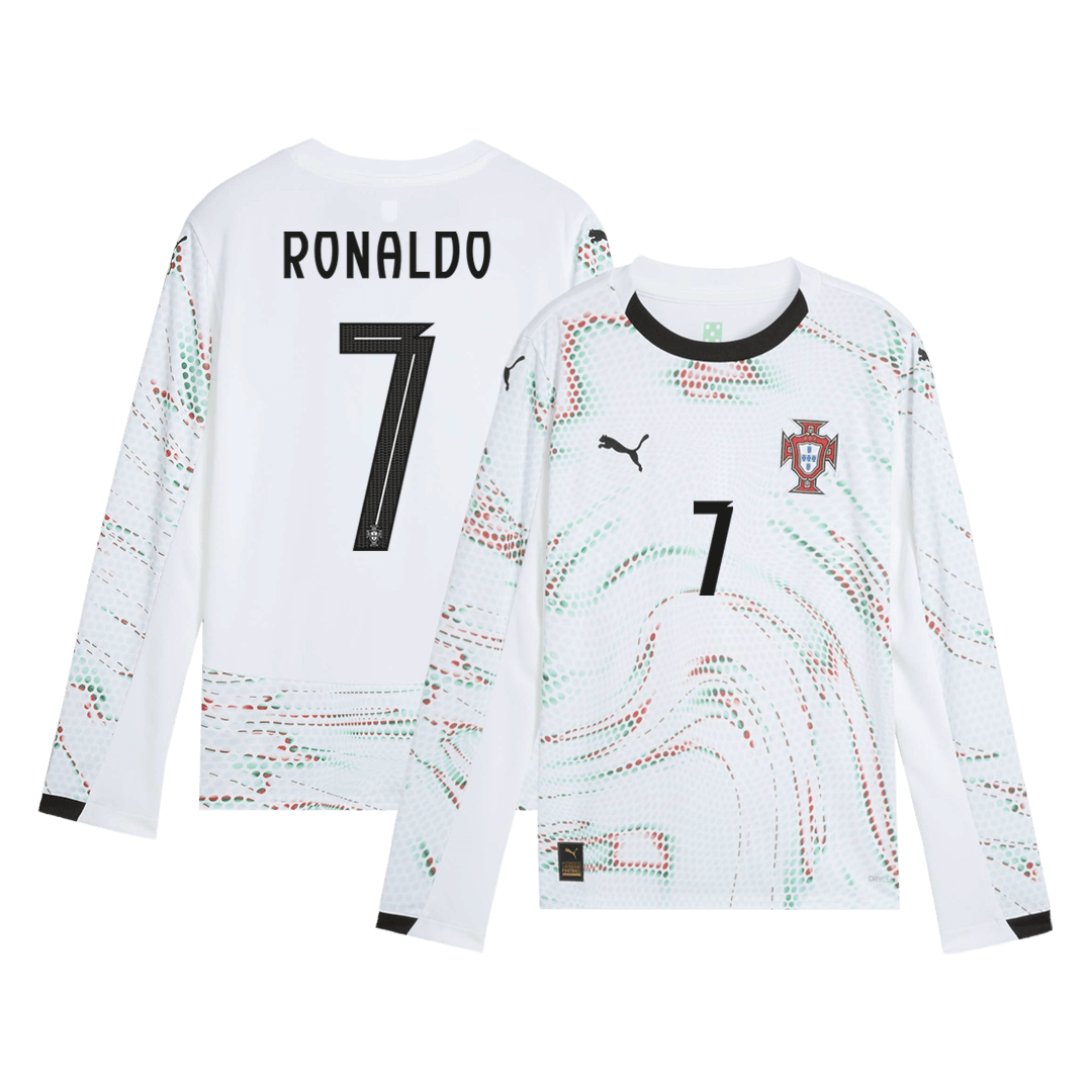 Portugal Long Sleeve Jersey RONALDO #7 Away Football Shirt 2025