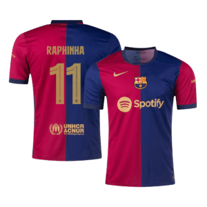 Barcelona Jersey Custom RAPHINHA #11 Soccer Jersey Home -UCL