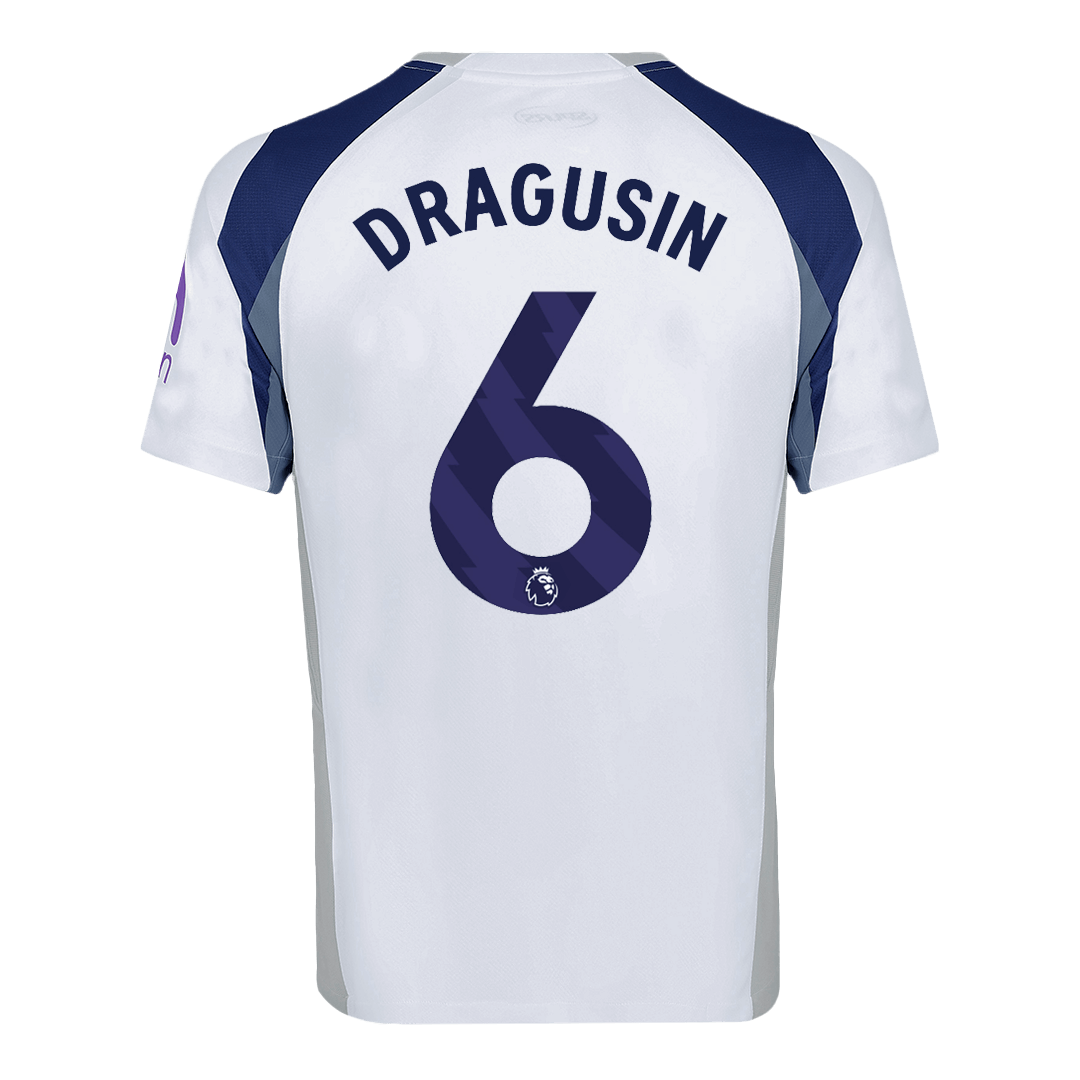 DRAGUSIN #6 Tottenham Hotspur Soccer Jersey Home Custom Shirt 2025/26 - Image 3