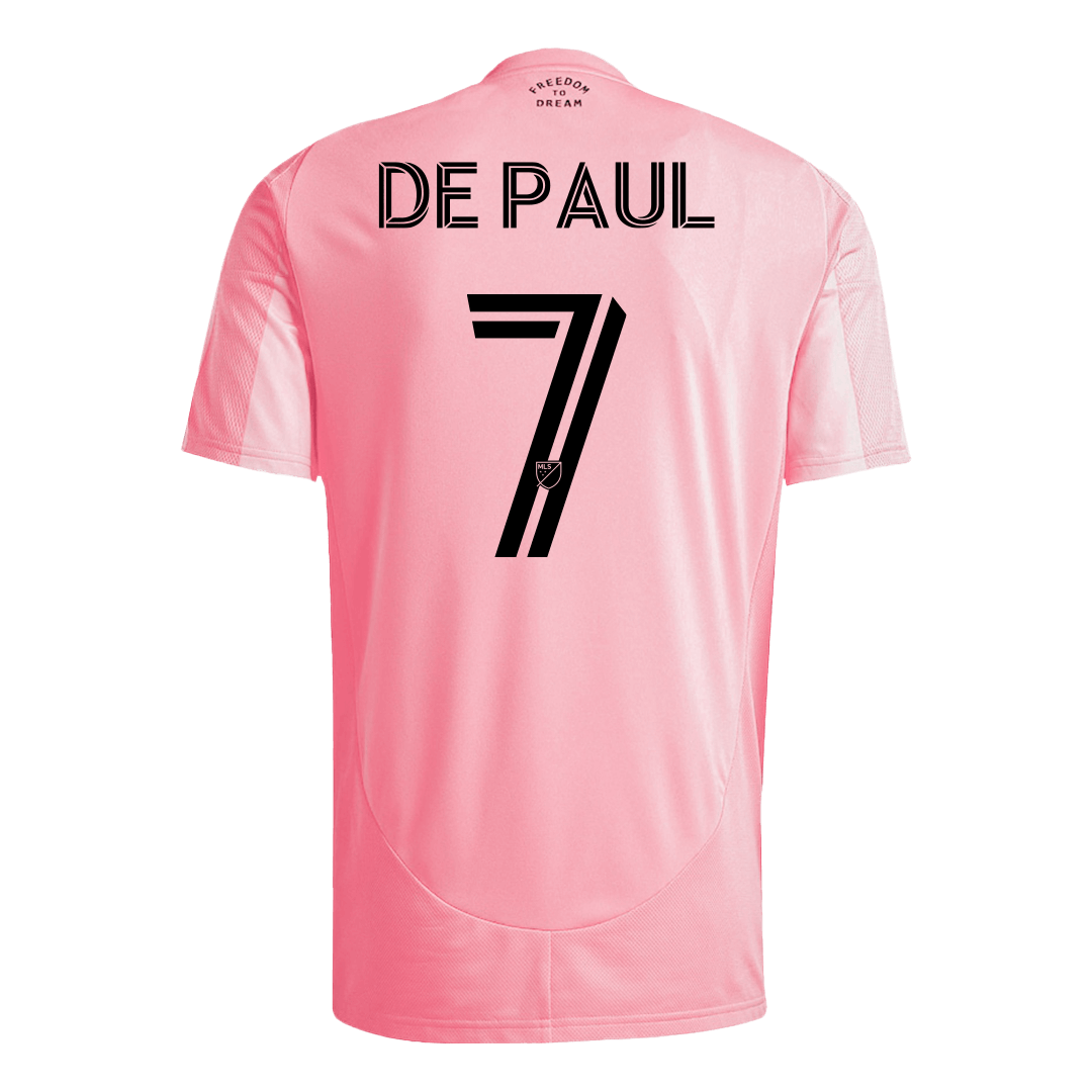 DE PAUL #7 Inter Miami CF Soccer Jersey Home Custom Shirt 2025 - Image 3