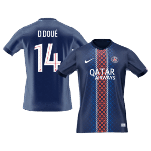 D.DOUÉ #14 PSG Soccer Jersey Home 2025/26 Shirt