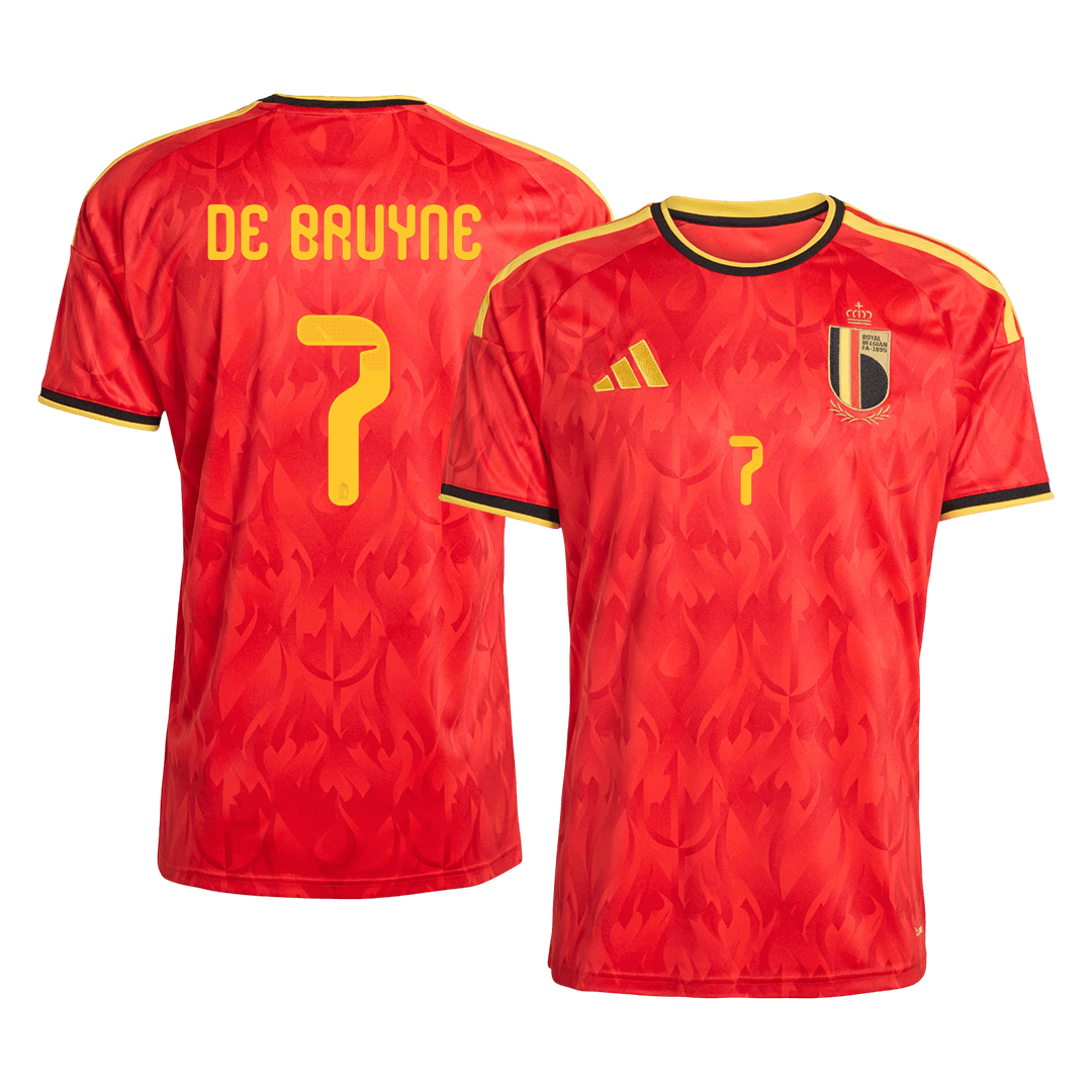 DE BRUYNE #7 Belgium Soccer Jersey Home Custom Shirt World Cup 2026