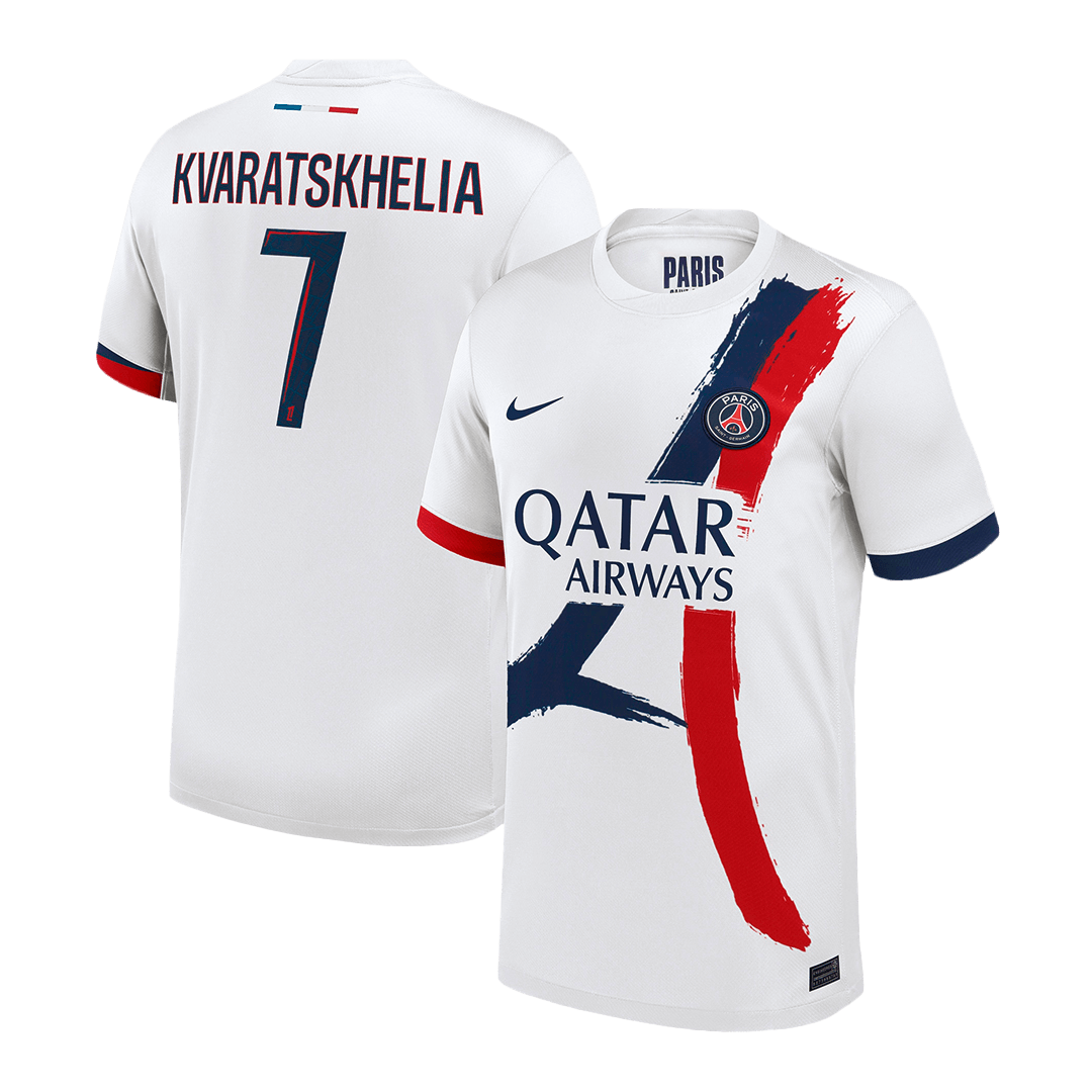 KVARATSKHELIA #7 PSG Soccer Jersey Away 2025/26 Custom Shirt