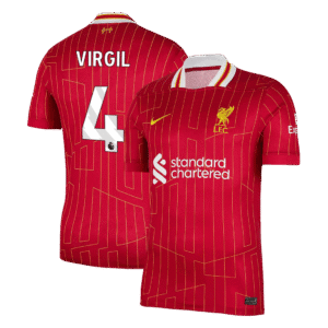 VIRGIL #4 Liverpool Soccer Jersey Home Custom Shirt