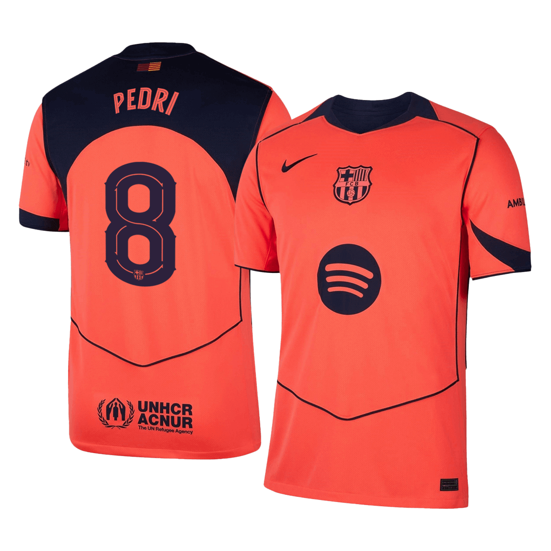 PEDRI #8 Barcelona Soccer Jersey Third Away Custom Shirt 2025/26 - UCL