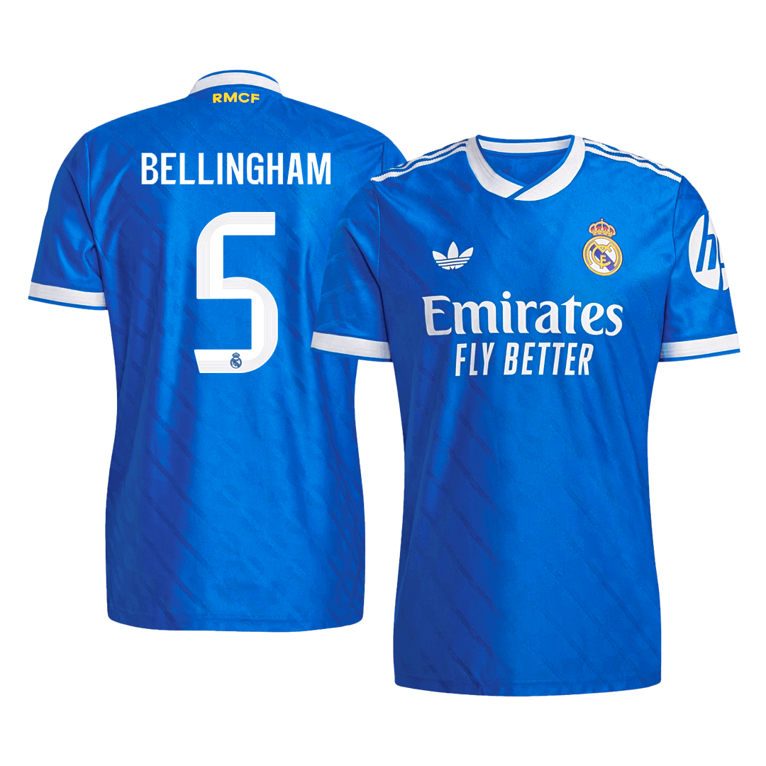 Real Madrid BELLINGHAM #5 Third Away Custom Player Version Soccer Jersey 2025/26