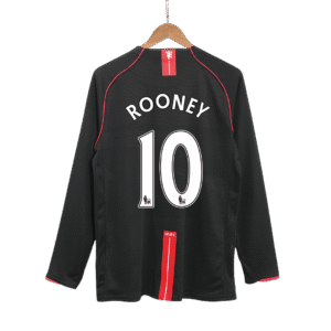 ROONEY #10 Manchester United Retro Jersey Away Long Sleeve Soccer Shirt 2007/08