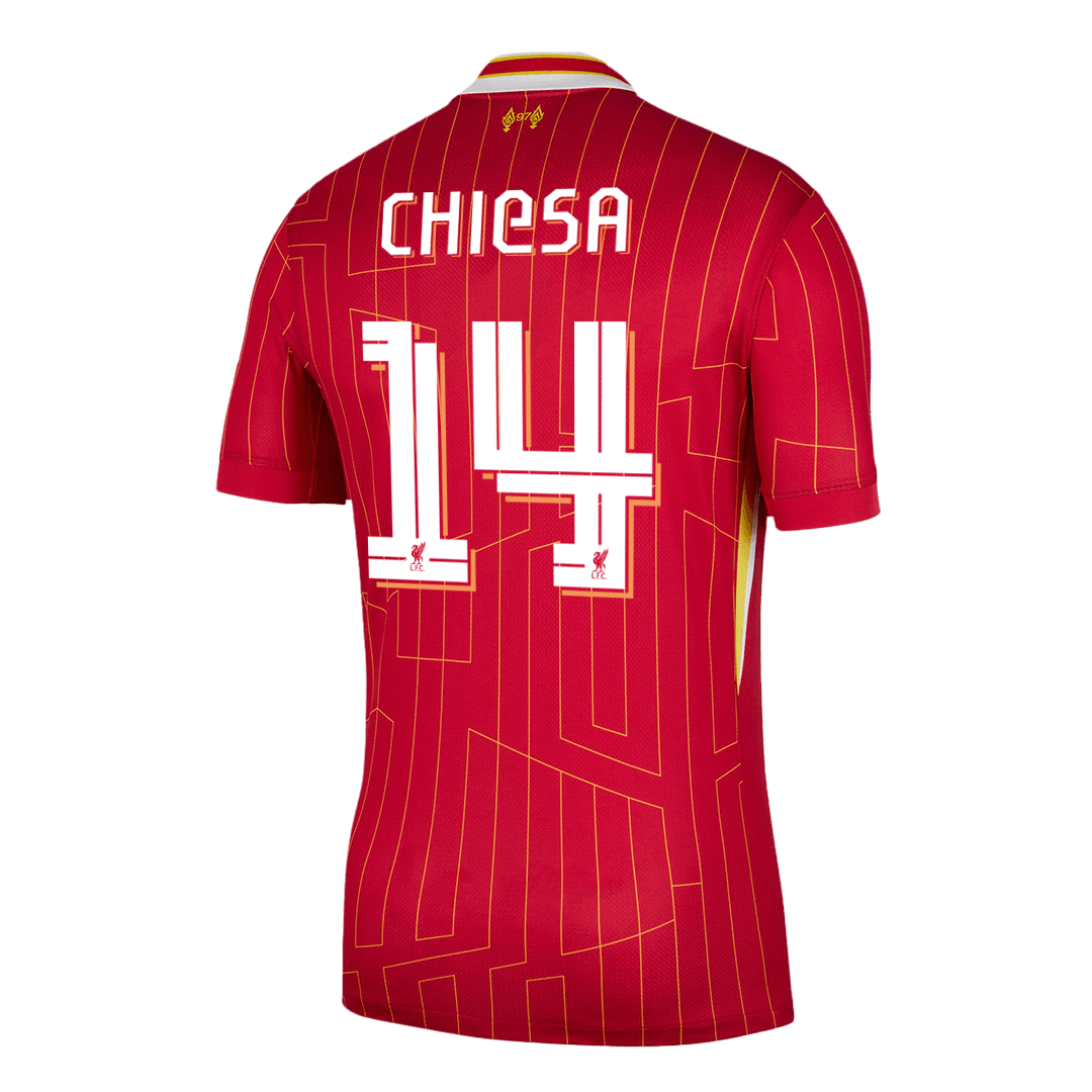 CHIESA #14 Liverpool Soccer Jersey Home Custom Shirt - UCL - Image 3
