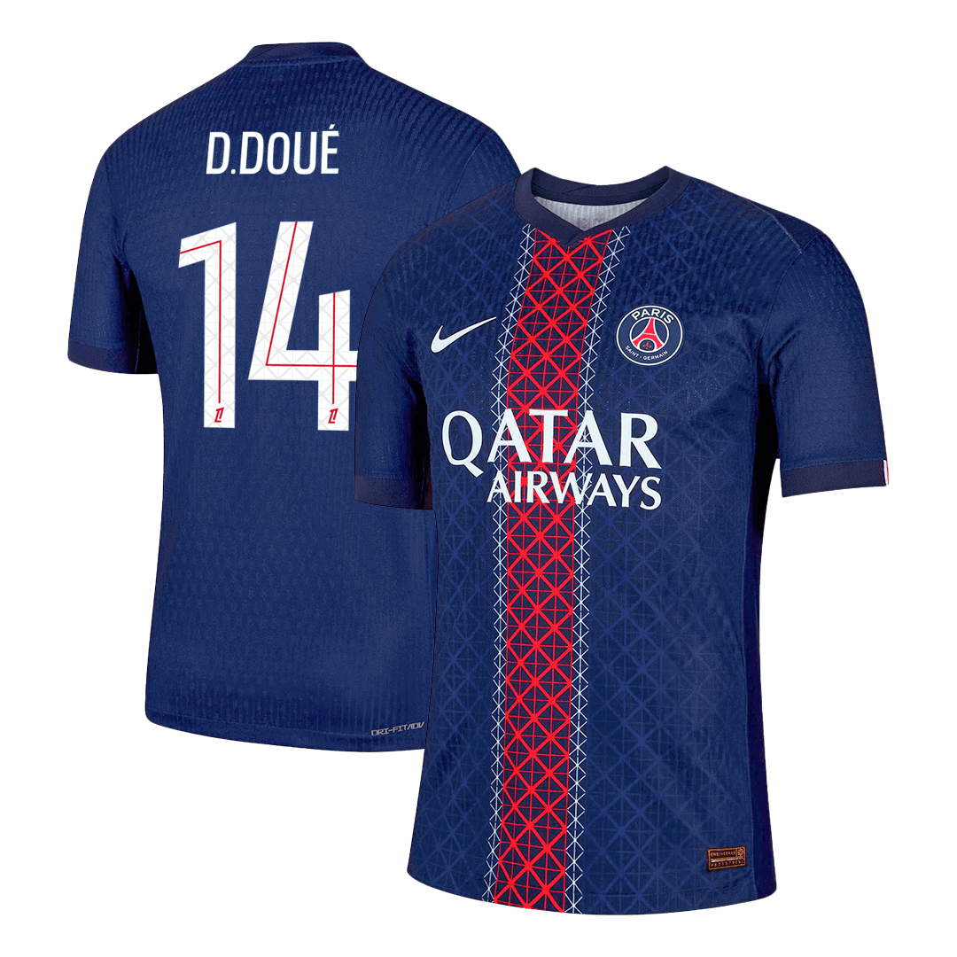PSG D.DOUÉ #14 Player Version Home Soccer Jersey 2025/26