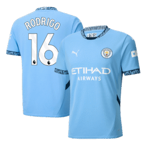 RODRIGO #16 Manchester City Soccer Jersey Home Shirt