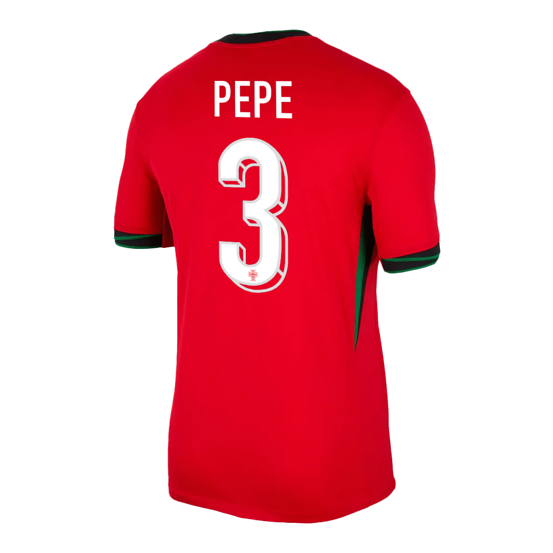 PEPE #3 Portugal Home Soccer Jersey Euro - Image 3