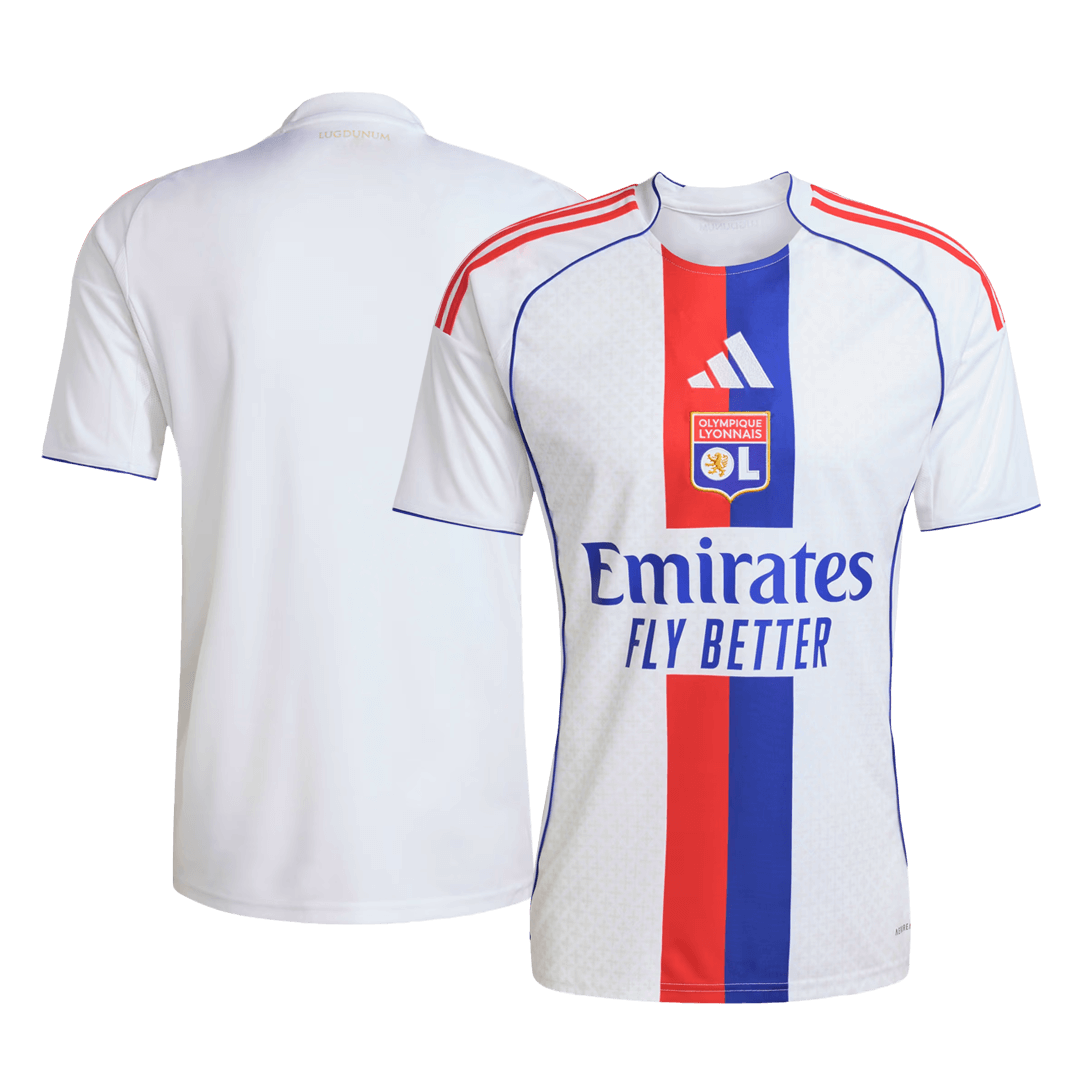 Olympique Lyonnais Soccer Jersey Home Shirt 2025/26 - Image 3