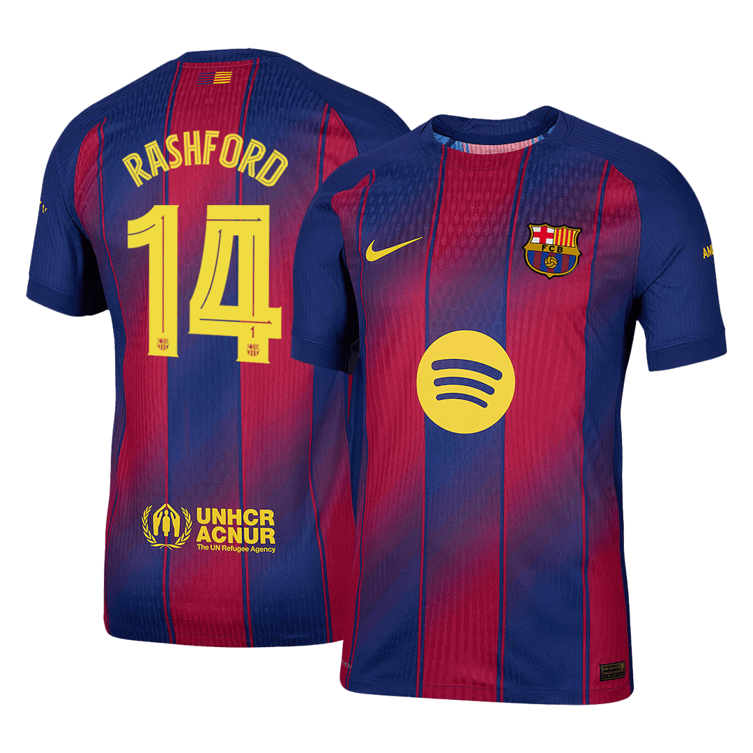 Barcelona RASHFORD #14 Home Custom Player Version Soccer Jersey 2025/26 - UCL