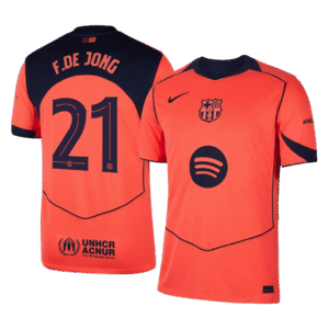 F.DE JONG #21 Barcelona Soccer Jersey Third Away Custom Shirt 2025/26 - UCL