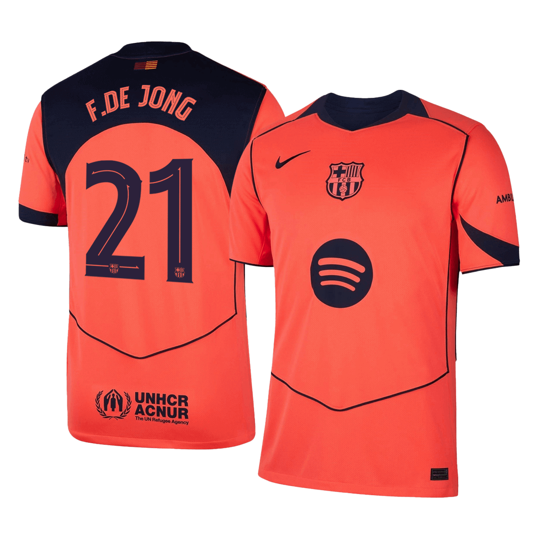 F.DE JONG #21 Barcelona Soccer Jersey Third Away Custom Shirt 2025/26 - UCL