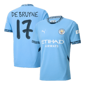 DE BRUYNE #17 Manchester City Soccer Jersey Home Custom Shirt-UCL