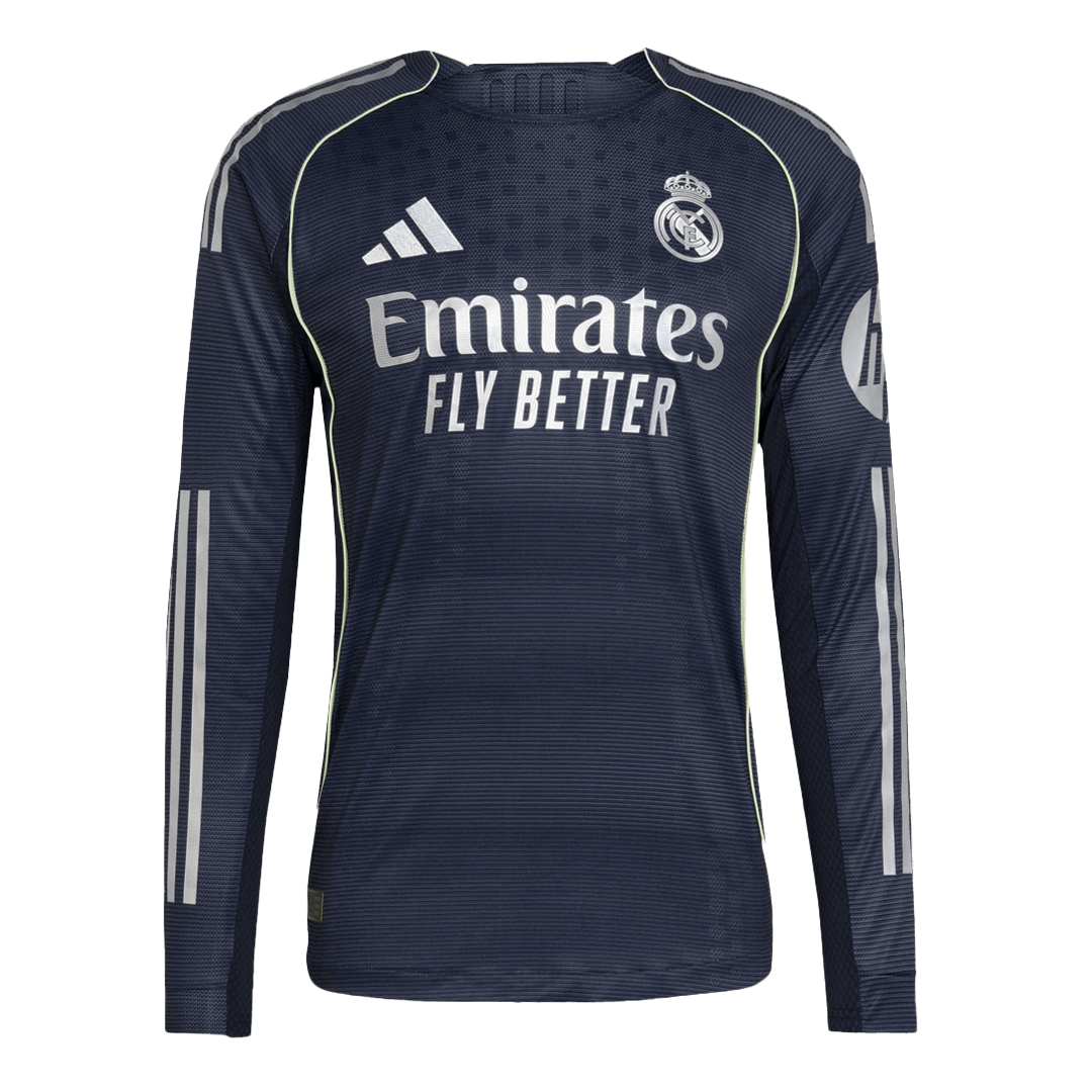 Real Madrid Away Player Version Long Sleeve Soccer Jersey 2025/26 - Image 4