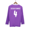 SERGIO RAMOS #4 Real Madrid Retro Jersey Away Long Sleeve Soccer Shirt 2016/17