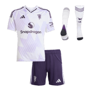Kids Manchester United Custom Away Full Soccer Kits2025/26