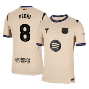 Barcelona PEDRI #8 Away Custom Player Version Soccer Jersey 2025/26 - UCL