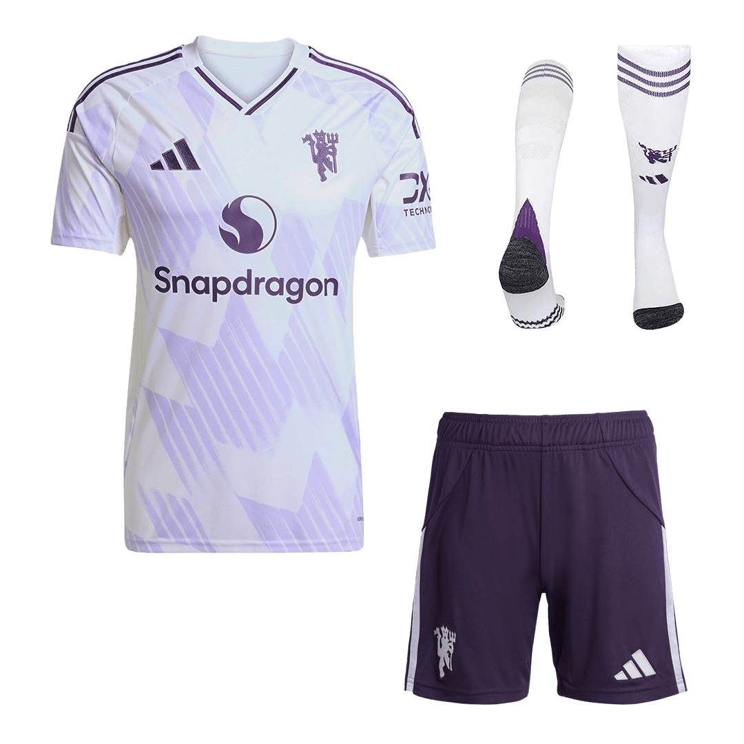 Manchester United Away Custom Full Soccer Kit 2025/26