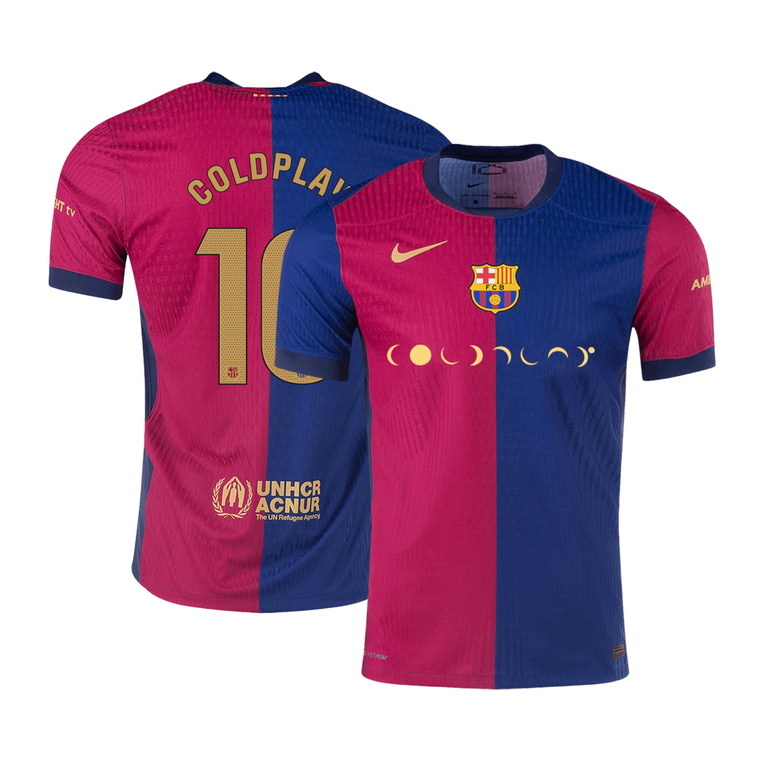 Barcelona COLDPLAY #10 Home Custom Player Version Soccer Jersey COLDPLAY