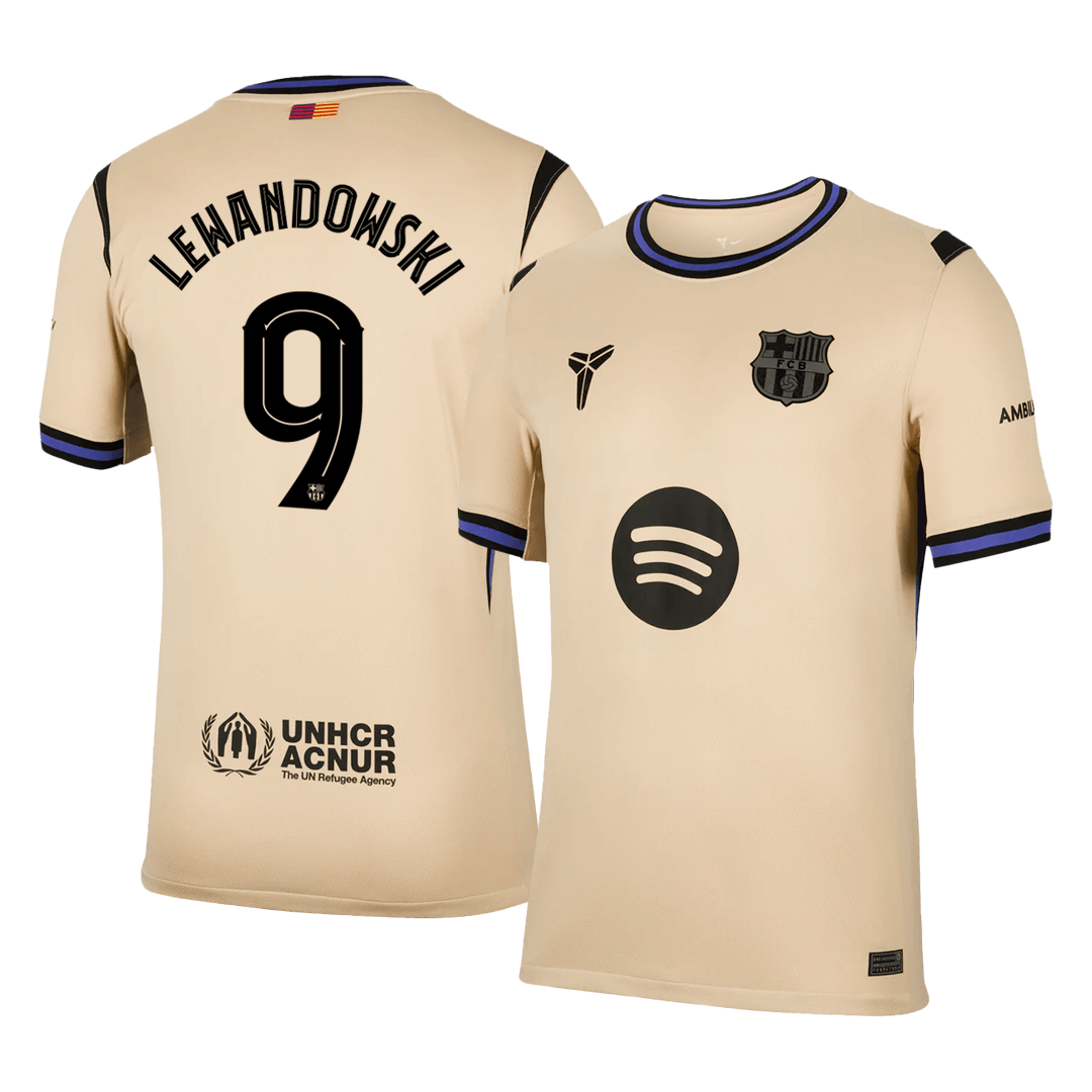 LEWANDOWSKI #9 Barcelona Soccer Jersey Away Custom Shirt 2025/26 - UCL
