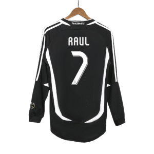 RAUL #7 Real Madrid Retro Jersey Away Long Sleeve Soccer Shirt 2006/07