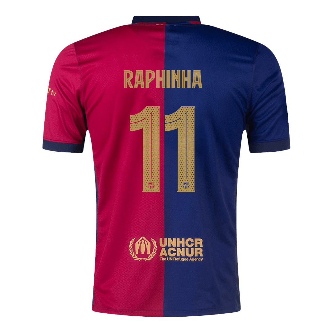 Barcelona Jersey Custom RAPHINHA #11 Soccer Jersey Home -UCL - Image 3