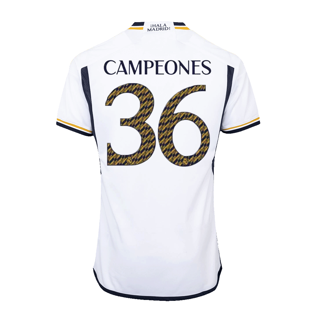Real Madrid CAMPEONES #36 Home Custom Player Version Soccer Jersey 2023/24 - Image 3