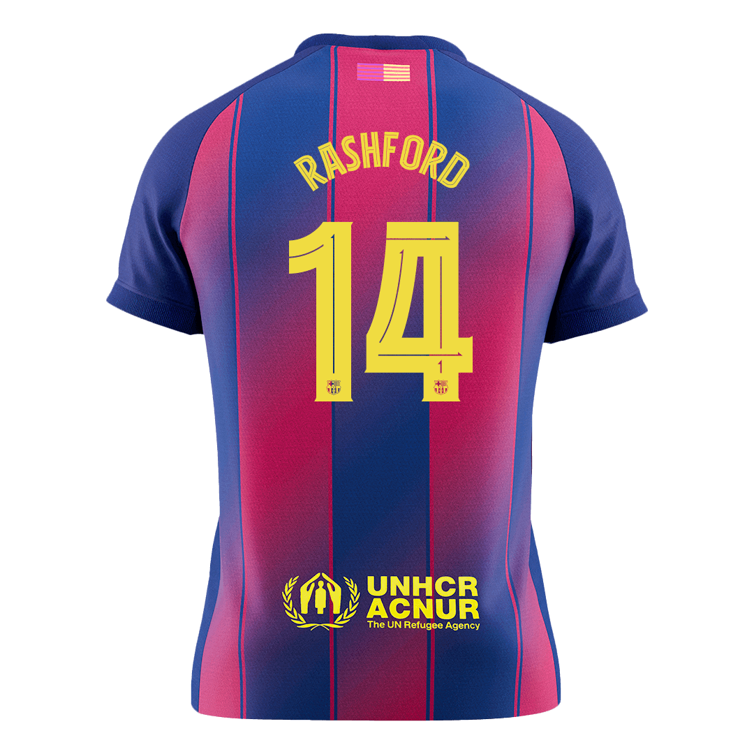 RASHFORD #14 Barcelona Soccer Jersey Home Custom Shirt 2025/26 - UCL - Image 2