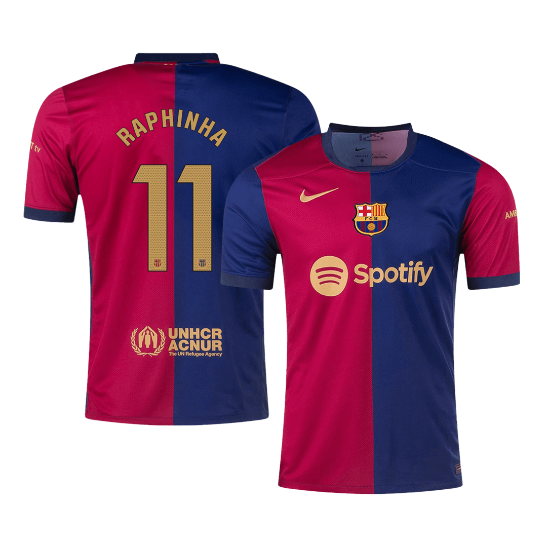 Barcelona Jersey Custom RAPHINHA #11 Soccer Jersey Home