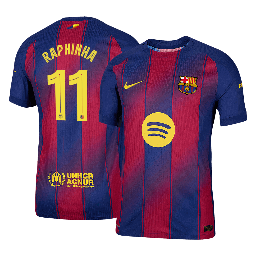 Barcelona RAPHINHA #11 Home Custom Player Version Soccer Jersey 2025/26 - UCL