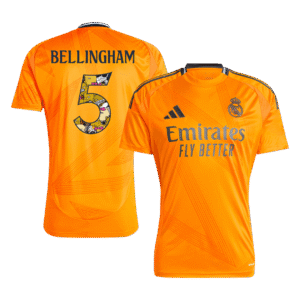 BELLINGHAM #5 Real Madrid Soccer Jersey Away Custom Shirt Bear Champ Font