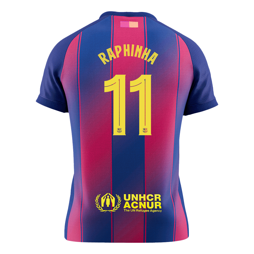 RAPHINHA #11 Barcelona Soccer Jersey Home Custom Shirt 2025/26 - UCL - Image 2