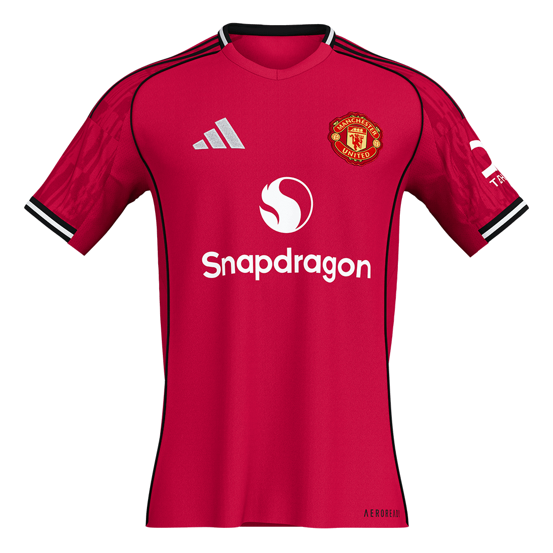 B.FERNANDES #8 Manchester United Soccer Jersey Home Custom Shirt 2025/26 - Image 3
