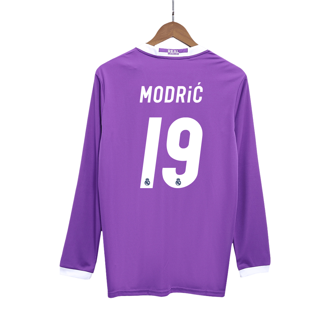 MODRIĆ #19 Real Madrid Retro Jersey Away Long Sleeve Soccer Shirt 2016/17