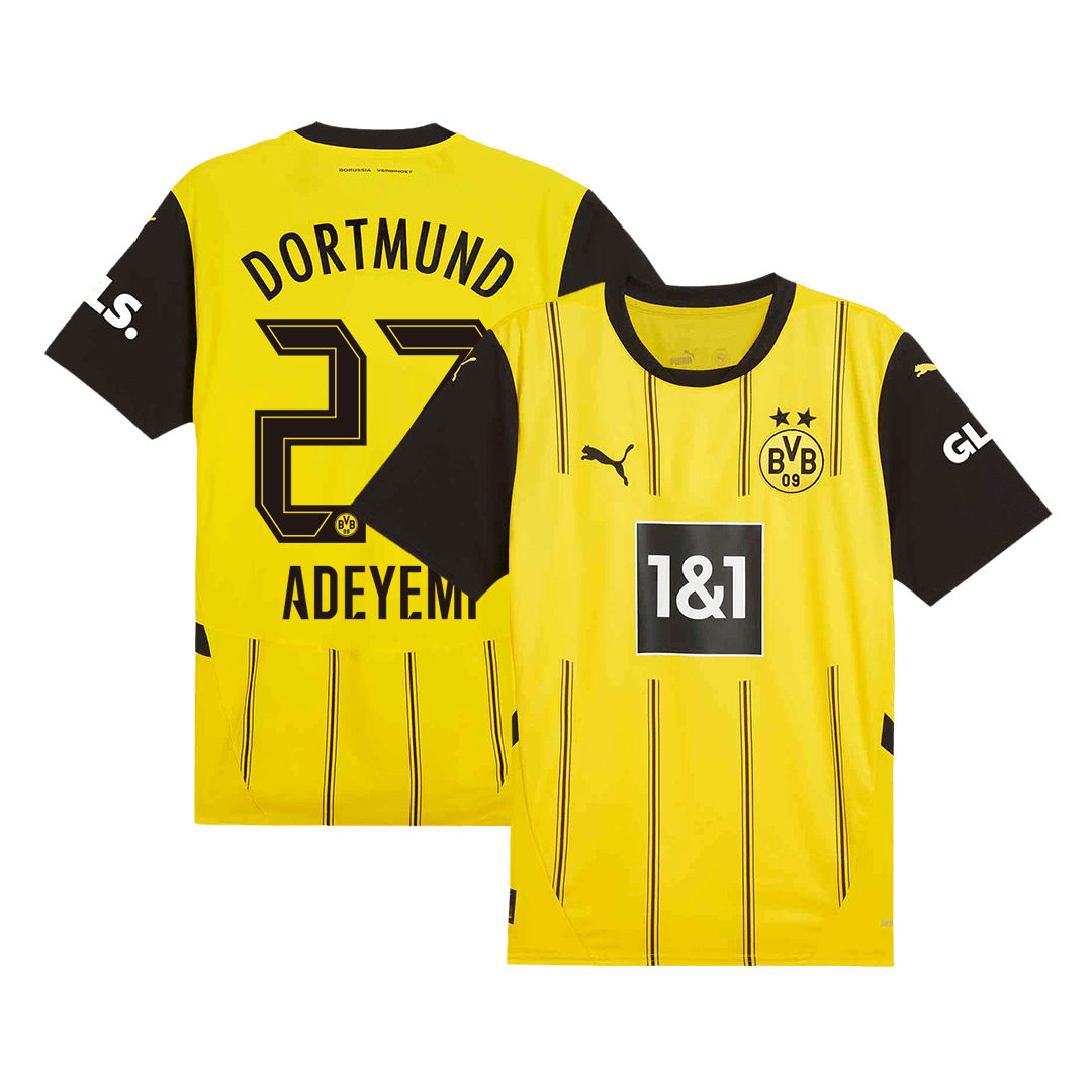 ADEYEMI #27 Borussia Dortmund Soccer Jersey Home Custom Shirt